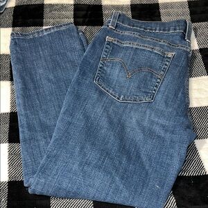Levi's Boyfriend Distressed Blue Jeans
